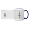 Fernsehturm der Noten - Tasse zweifarbig - white/cobalt blue