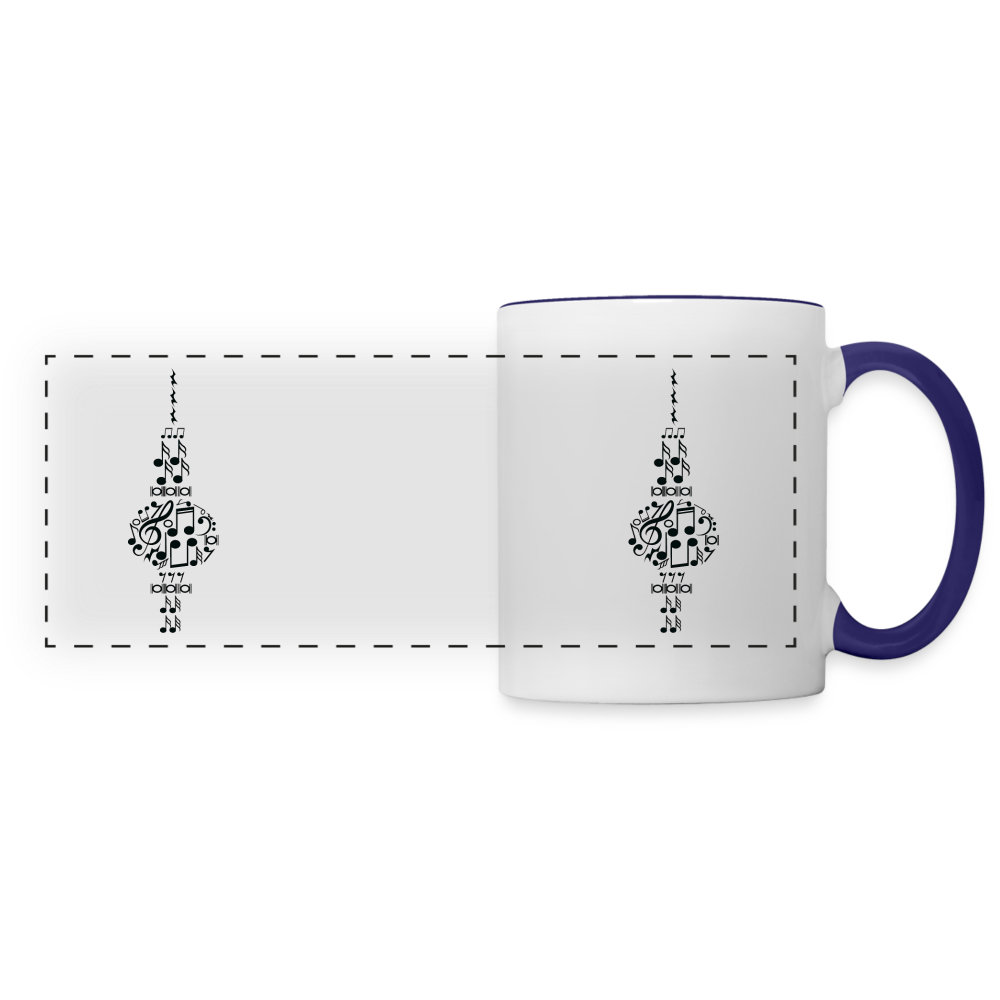 Fernsehturm der Noten - Tasse zweifarbig - white/cobalt blue