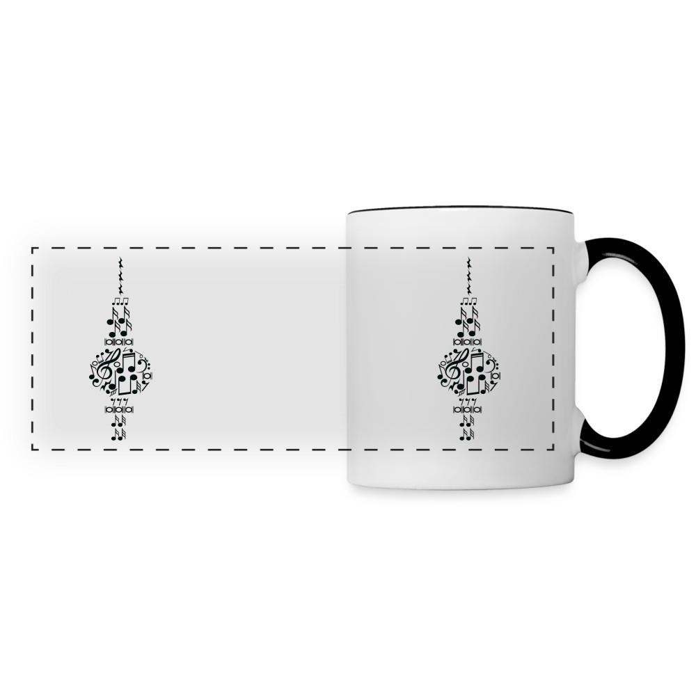 Fernsehturm der Noten - Tasse zweifarbig - white/black