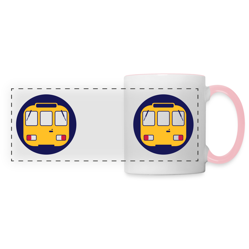 U-Bahntunnel - Tasse zweifarbig - white/pink
