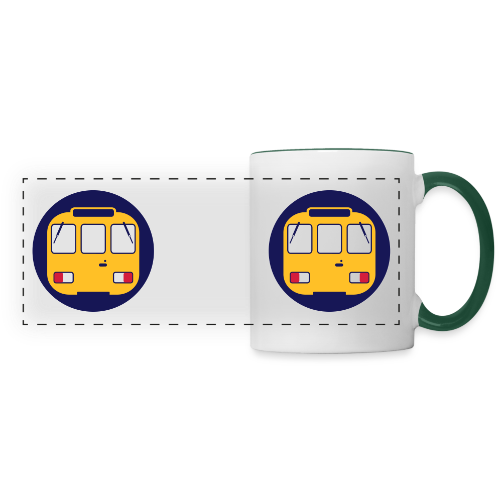 U-Bahntunnel - Tasse zweifarbig - white/dark green