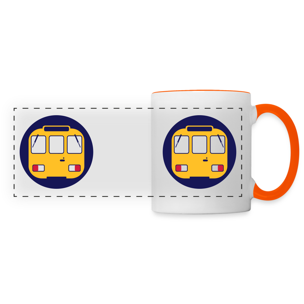 U-Bahntunnel - Tasse zweifarbig - white/orange
