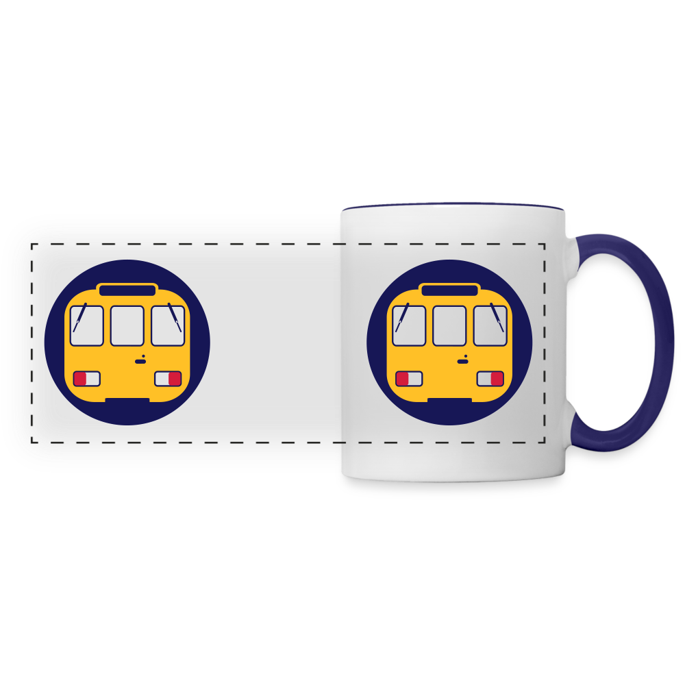 U-Bahntunnel - Tasse zweifarbig - white/cobalt blue