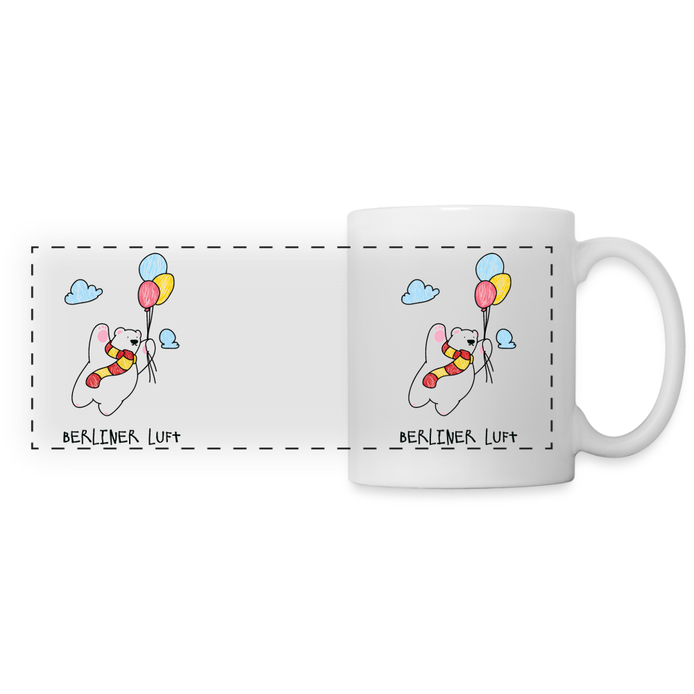 Der Bär fliegt - Tasse zweifarbig - white