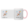 Der Bär fliegt - Tasse zweifarbig - white/pink