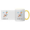 Der Bär fliegt - Tasse zweifarbig - white/yellow