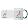 Der Bär fliegt - Tasse zweifarbig - white/dark green