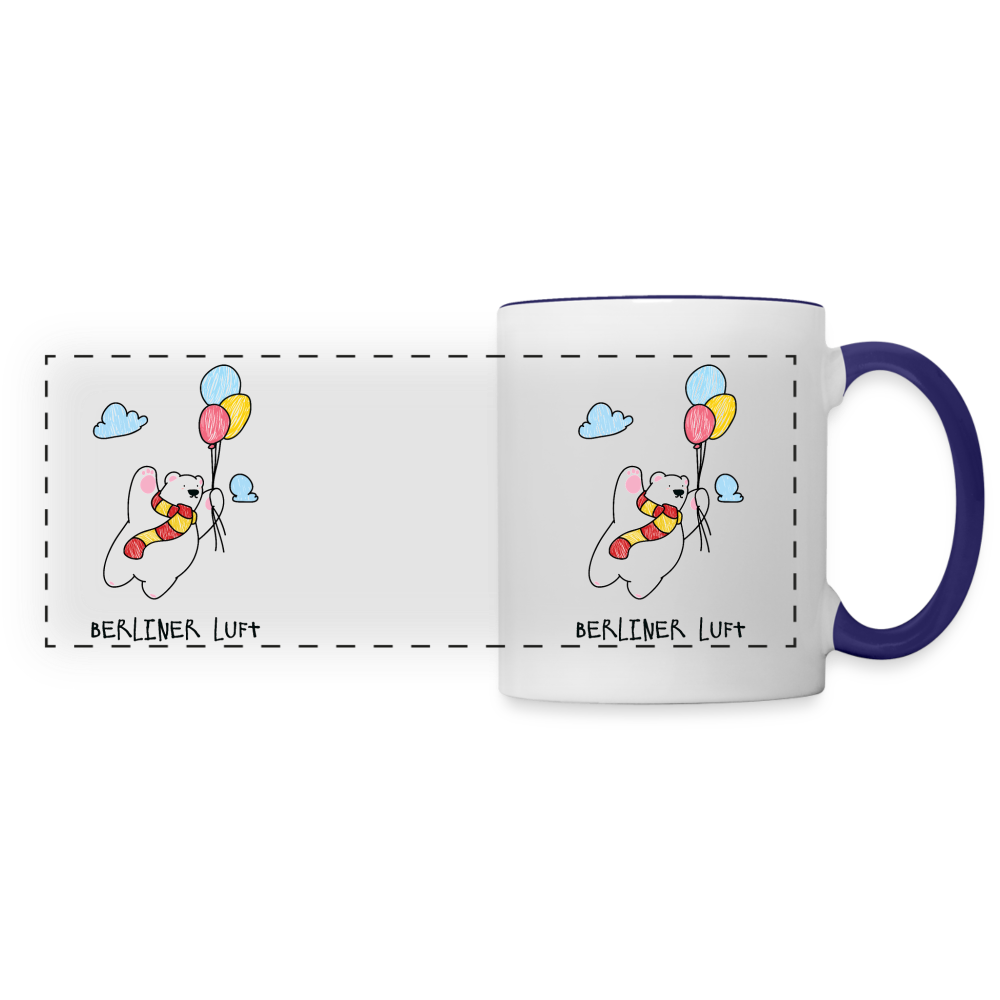 Der Bär fliegt - Tasse zweifarbig - white/cobalt blue