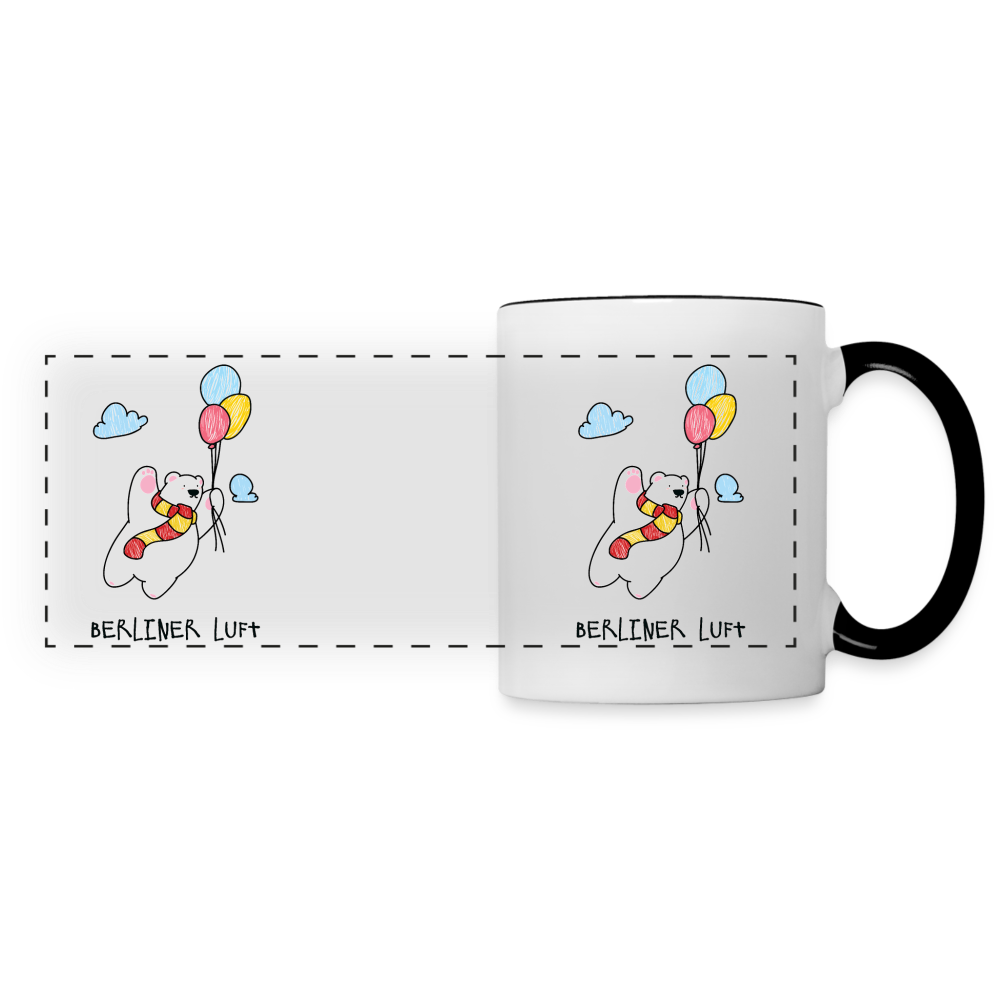 Der Bär fliegt - Tasse zweifarbig - white/black