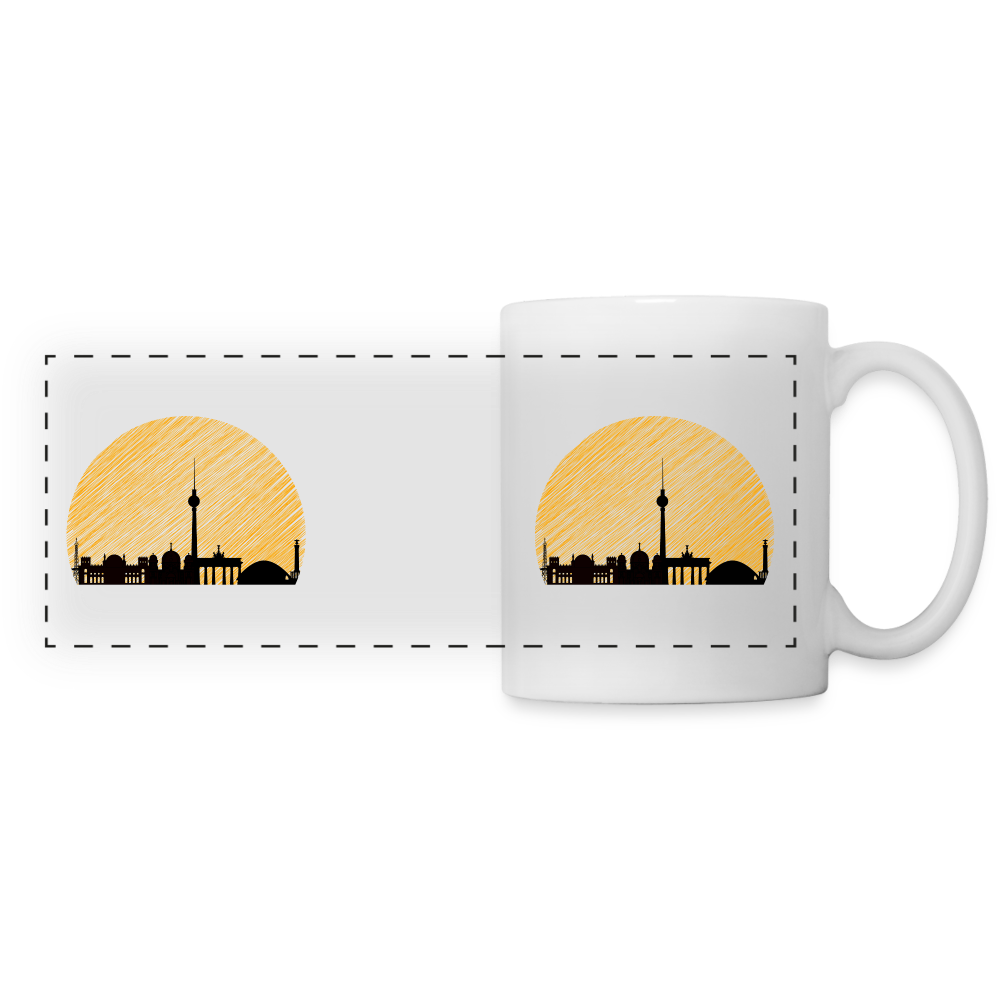 Berliner Skyline - Tasse zweifarbig - white