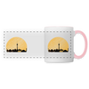 Berliner Skyline - Tasse zweifarbig - white/pink