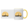 Berliner Skyline - Tasse zweifarbig - white/yellow