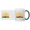Berliner Skyline - Tasse zweifarbig - white/dark green