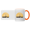 Berliner Skyline - Tasse zweifarbig - white/orange