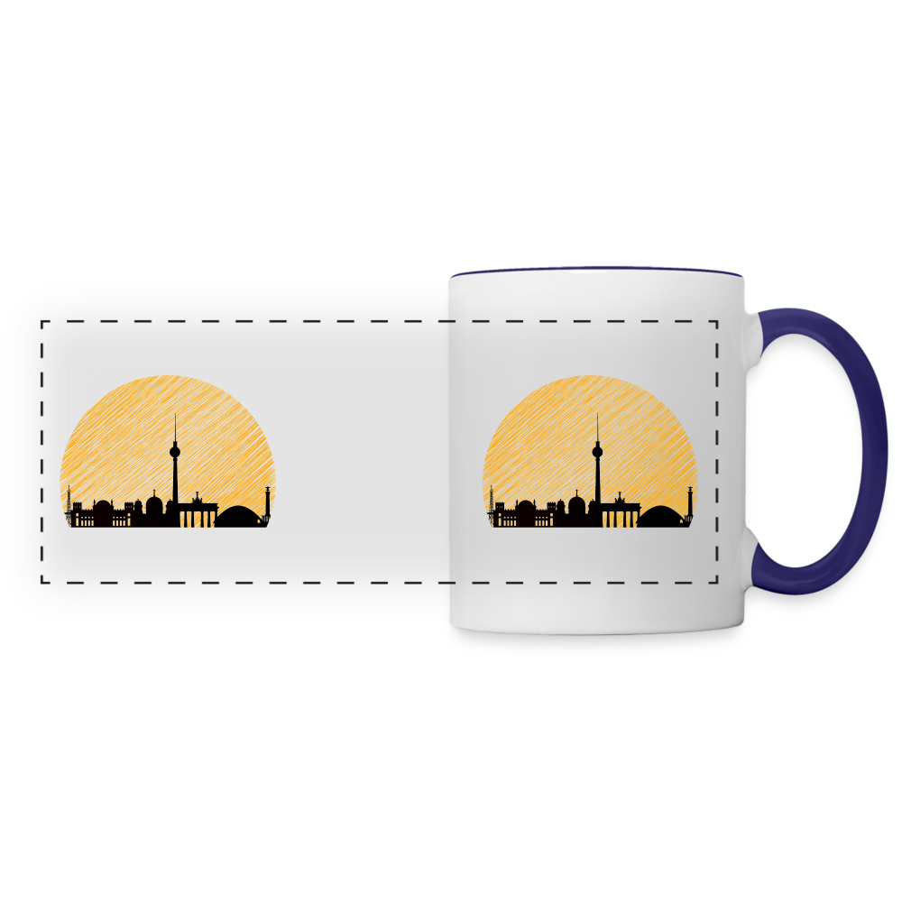 Berliner Skyline - Tasse zweifarbig - white/cobalt blue