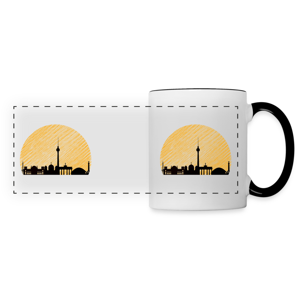 Berliner Skyline - Tasse zweifarbig - white/black