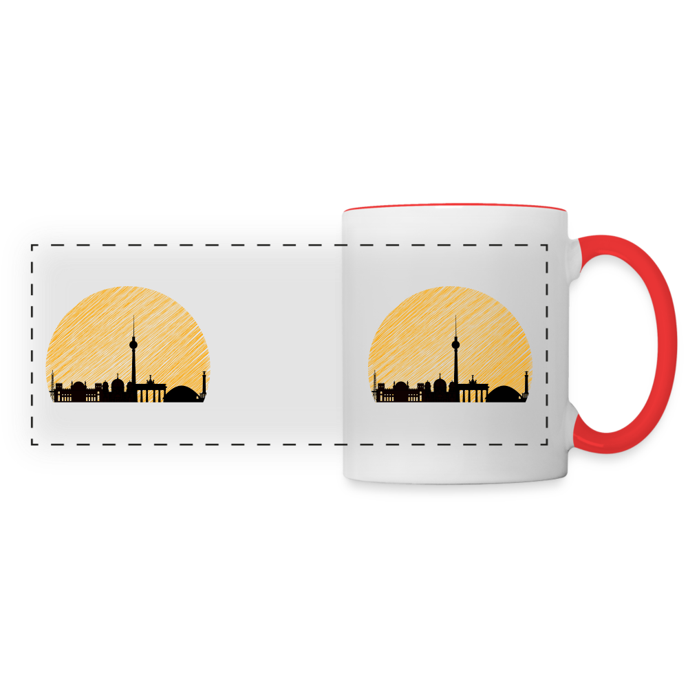 Berliner Skyline - Tasse zweifarbig - white/red