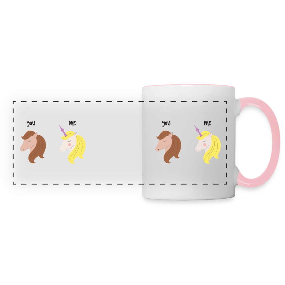 Berliner Einhorn - Tasse zweifarbig - white/pink