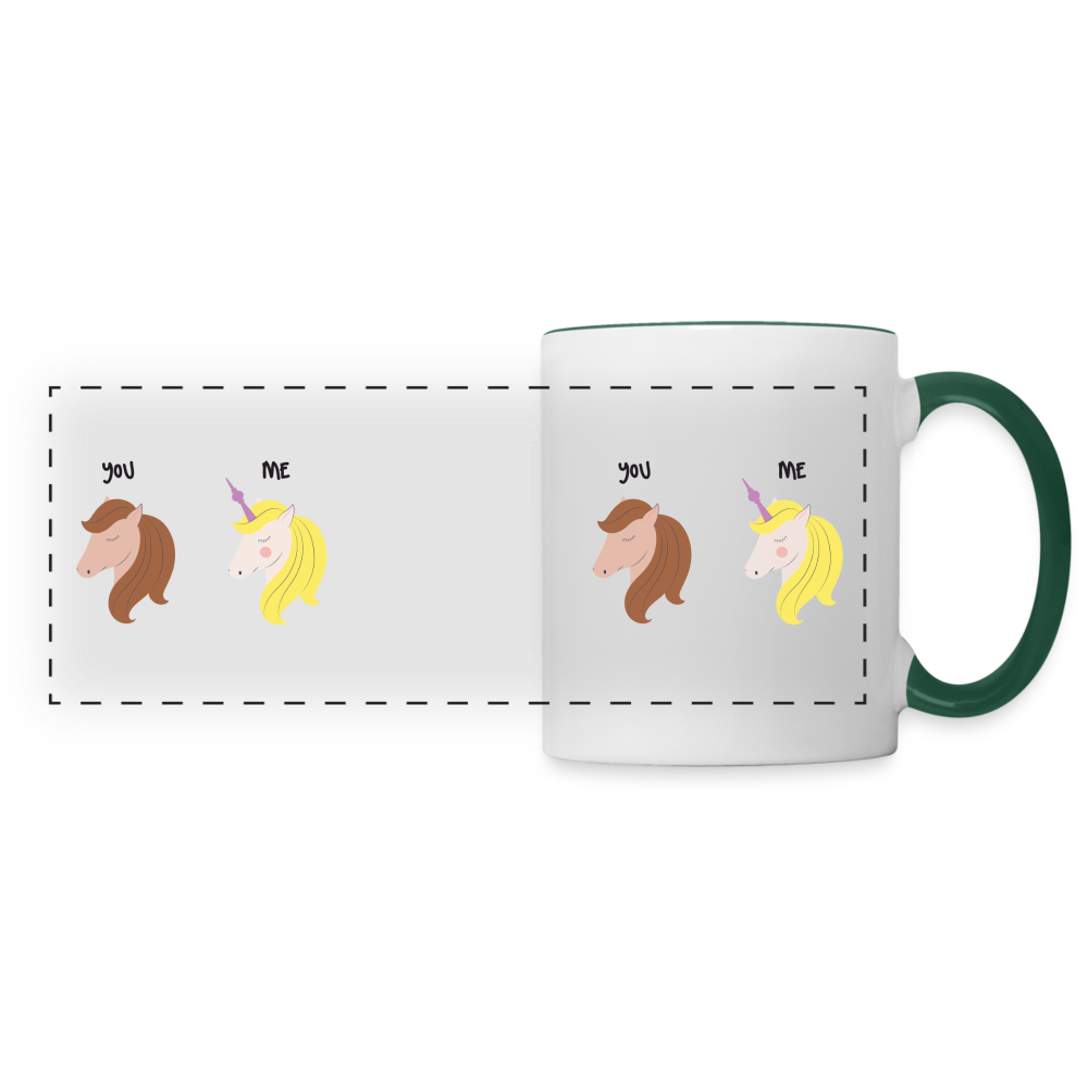 Berliner Einhorn - Tasse zweifarbig - white/dark green