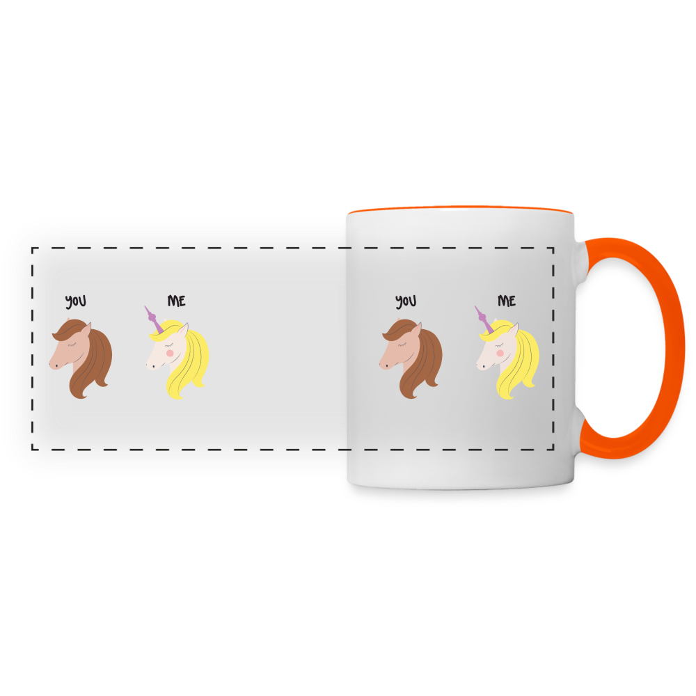 Berliner Einhorn - Tasse zweifarbig - white/orange