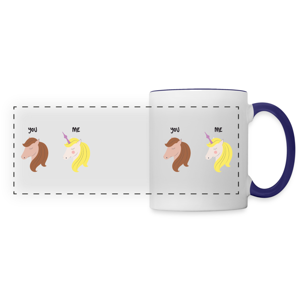 Berliner Einhorn - Tasse zweifarbig - white/cobalt blue