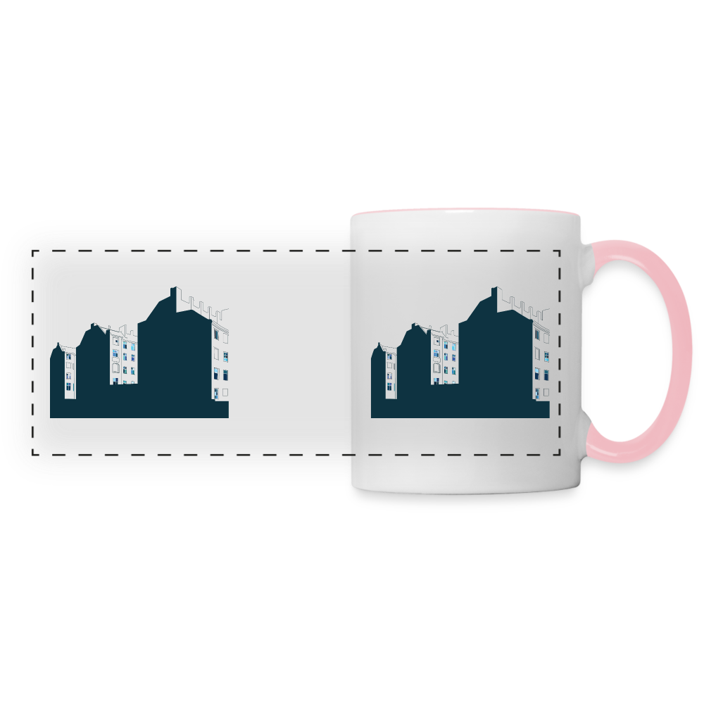 Sonnenburger Straße - Tasse zweifarbig - white/pink
