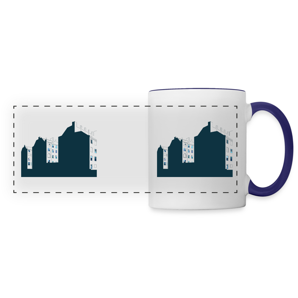 Sonnenburger Straße - Tasse zweifarbig - white/cobalt blue