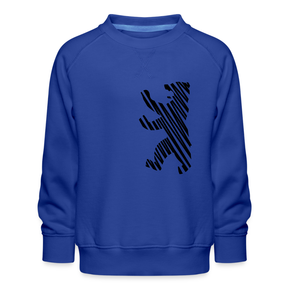 Berliner Bär im Netz - schwarz - Kinder Premium Sweatshirt - royal blue