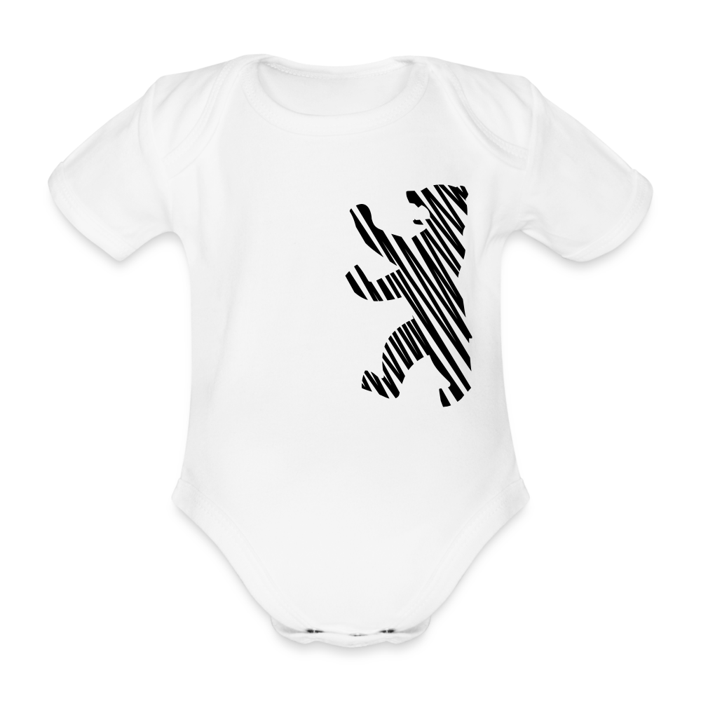 Berliner Bär im Netz - weiß - Bio-Kurzarmbody - white