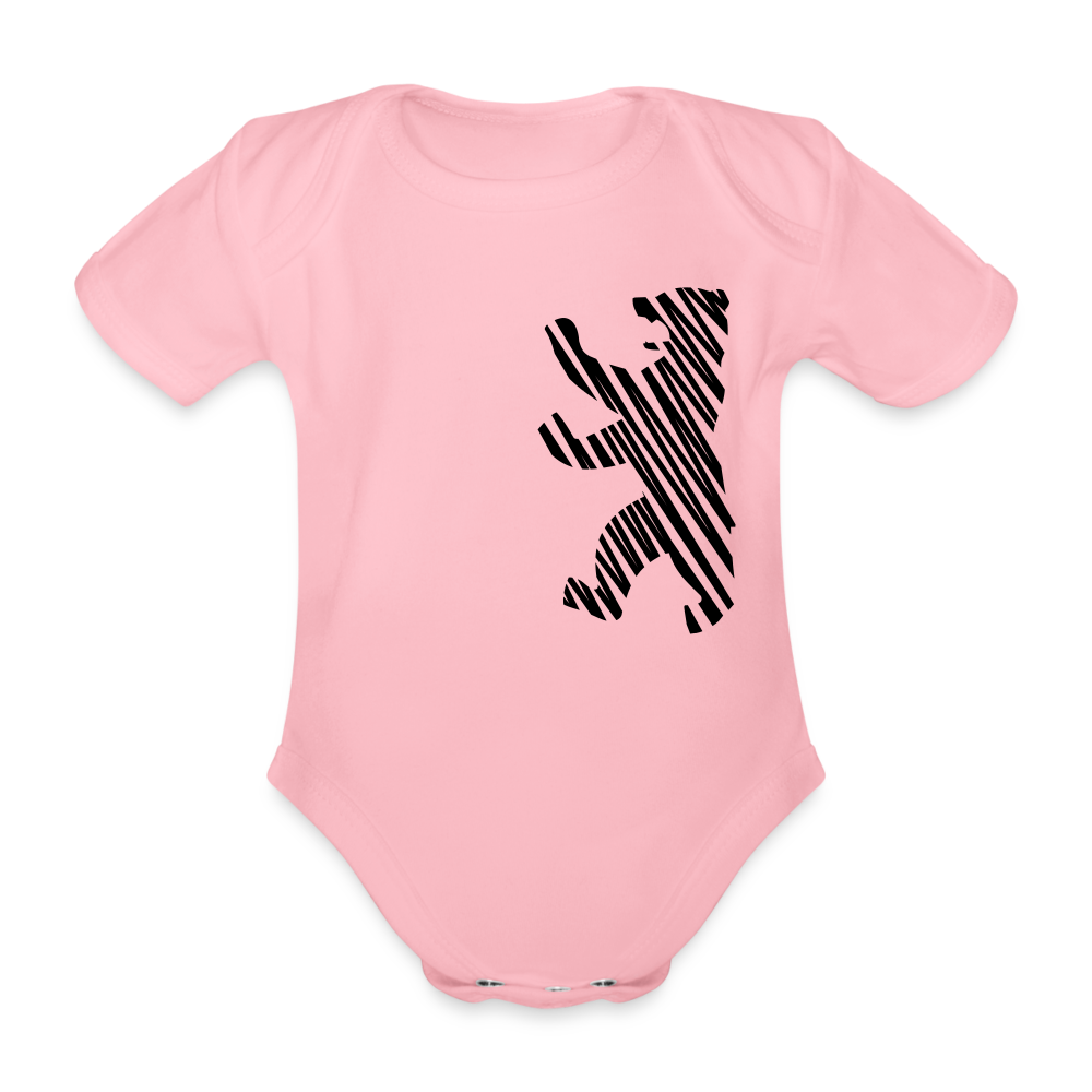 Berliner Bär im Netz - weiß - Bio-Kurzarmbody - light pink