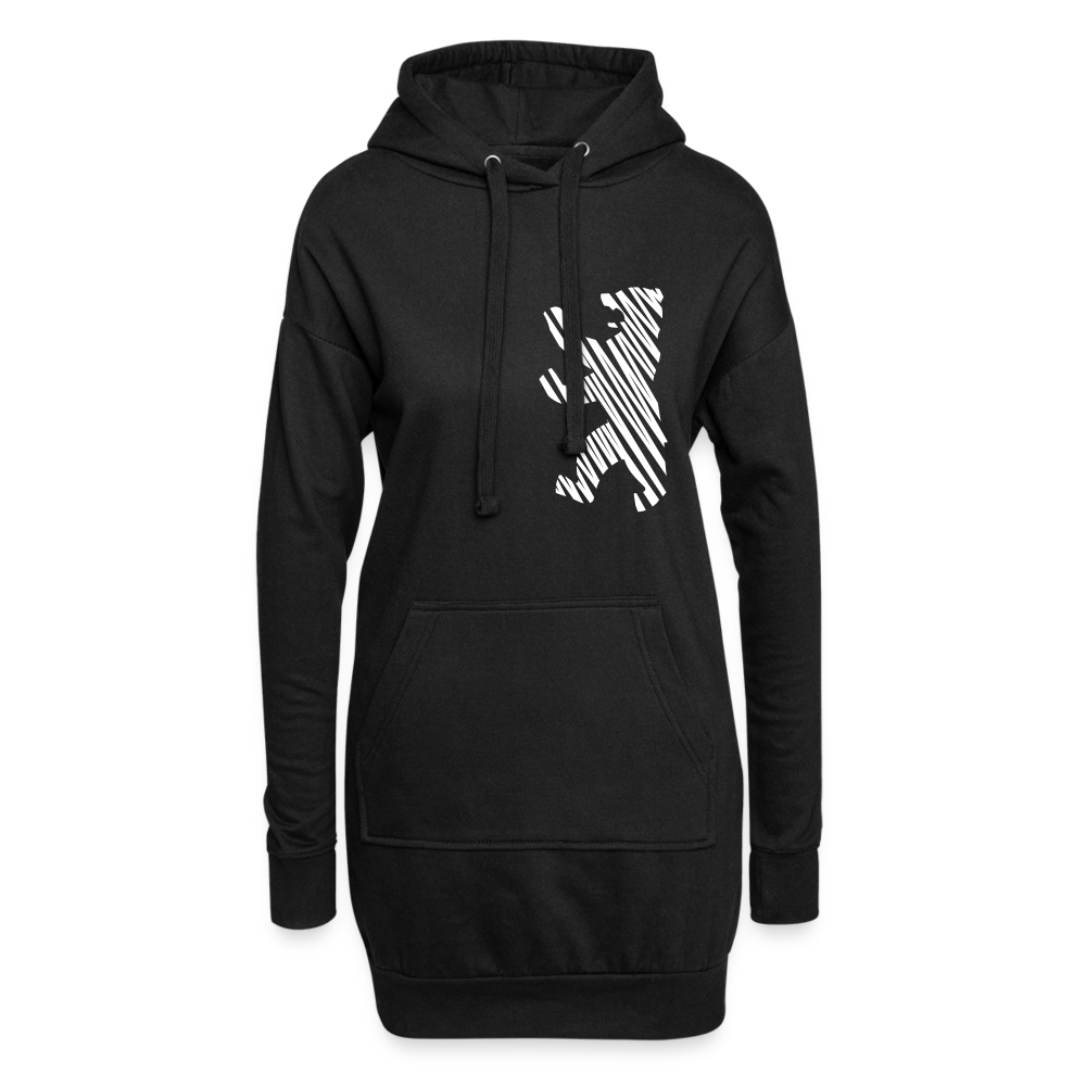 Berliner Bär im Netz - weiß - Hoodie-Kleid - black