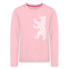 Berliner Bär im Netz - weiß - Kinder Langarmshirt - rose shadow