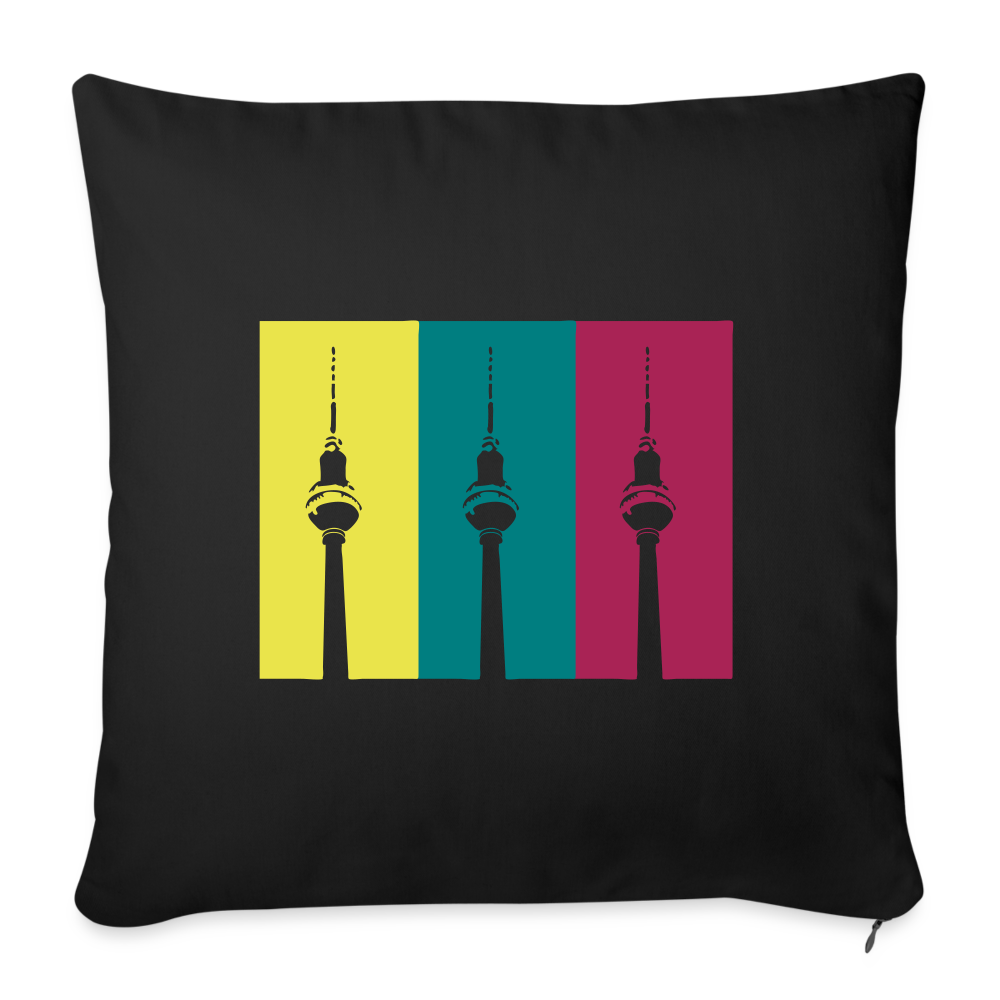 Berlin Retro - Sofakissen mit Füllung (45 x 45 cm) - black