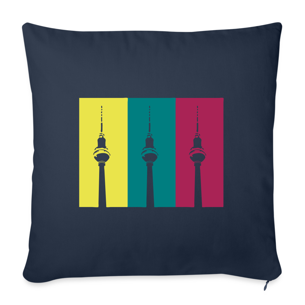 Berlin Retro - Sofakissen mit Füllung (45 x 45 cm) - navy