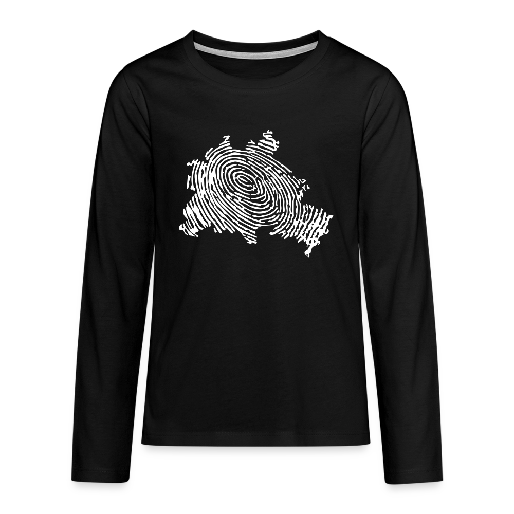 Berliner Finger - Teenager Langarmshirt - black