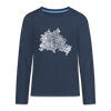 Berliner Finger - Teenager Langarmshirt - navy