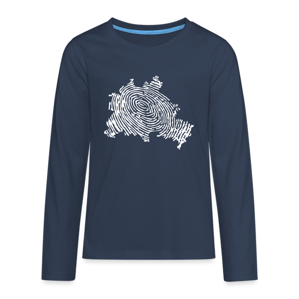 Berliner Finger - Teenager Langarmshirt - navy