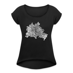 Berliner Finger - Frauen T-Shirt mit gerollten Ärmeln