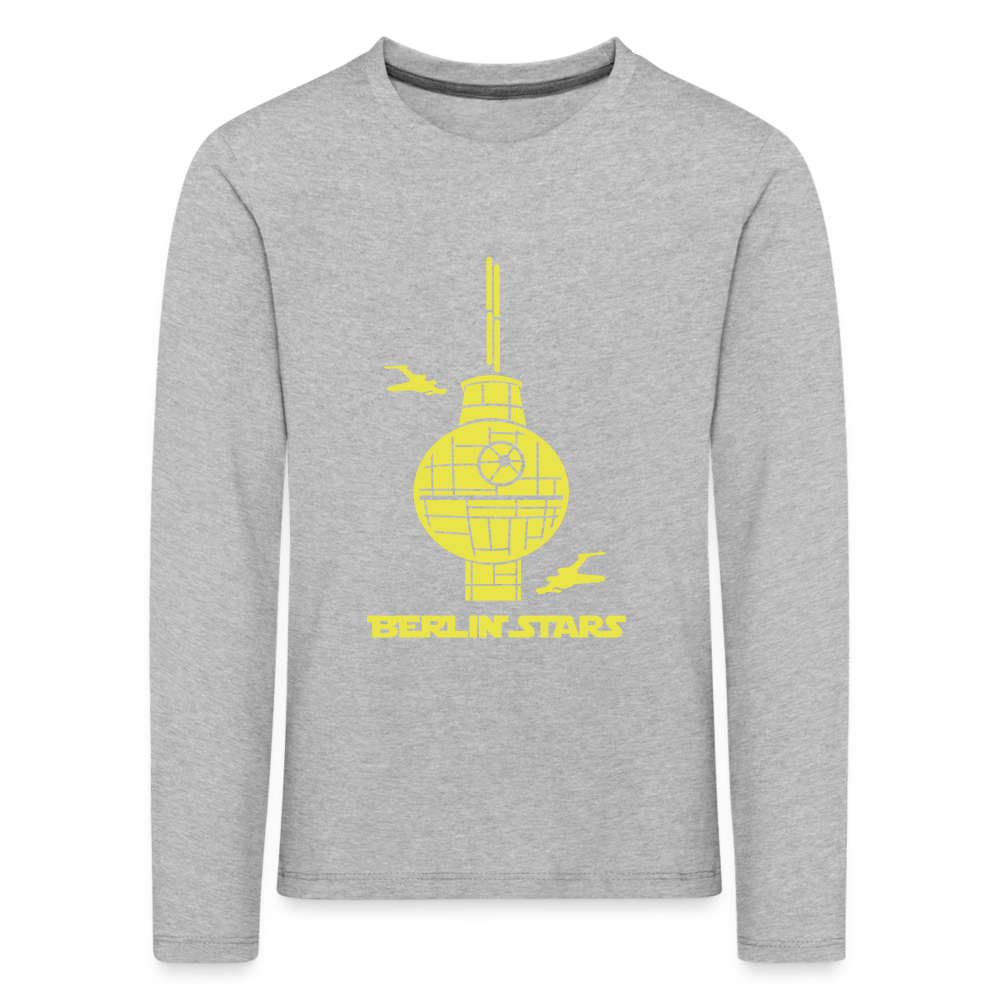 Berlin Stars - Kinder Langarmshirt - heather grey