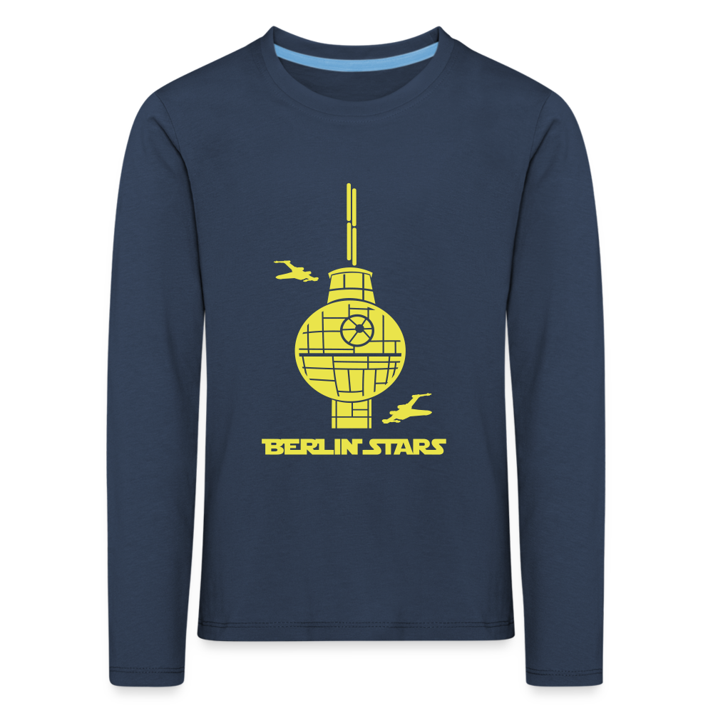 Berlin Stars - Kinder Langarmshirt - navy