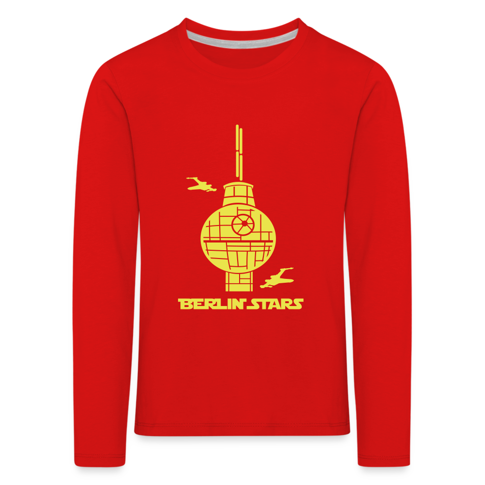 Berlin Stars - Kinder Langarmshirt - red