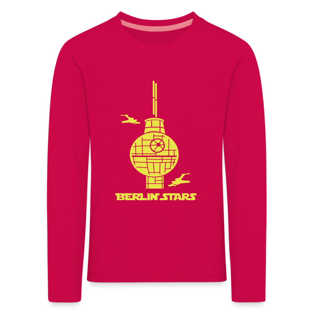 Berlin Stars - Kinder Langarmshirt - dark pink