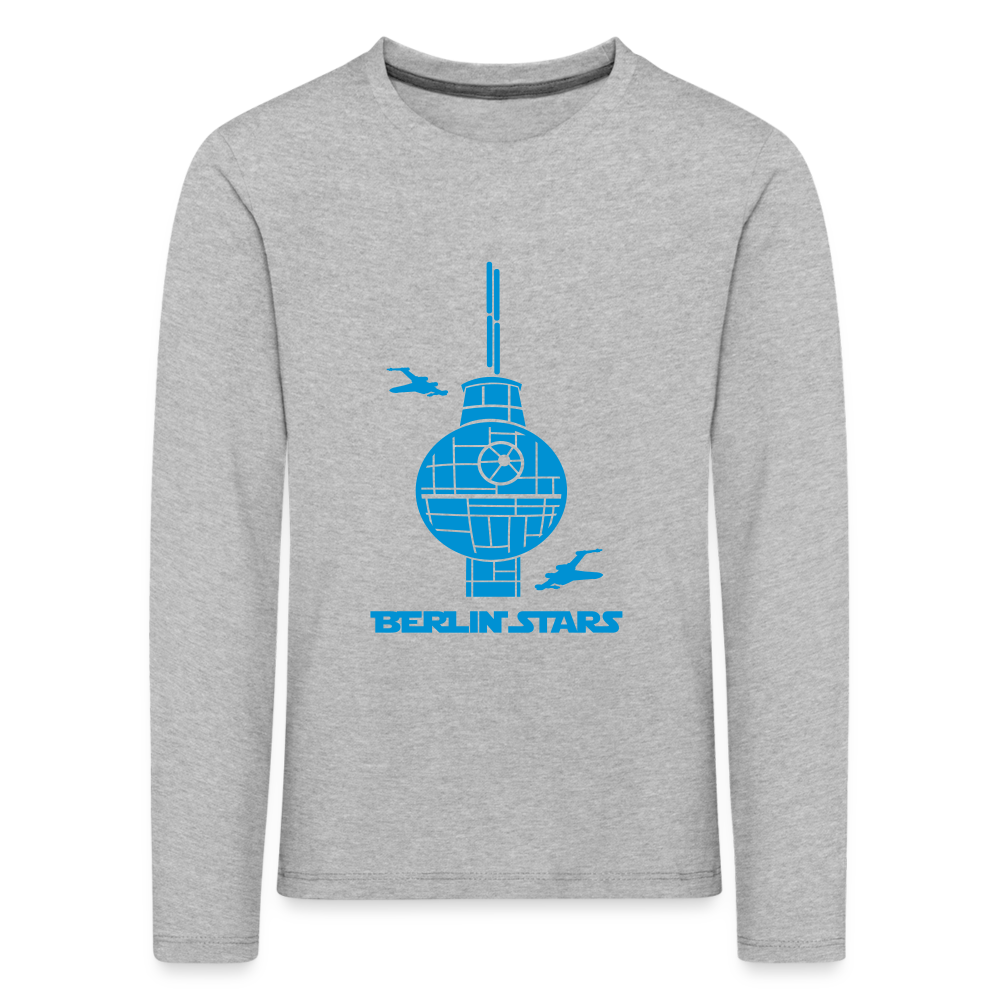 Berlin Stars - Kinder Langarmshirt - heather grey