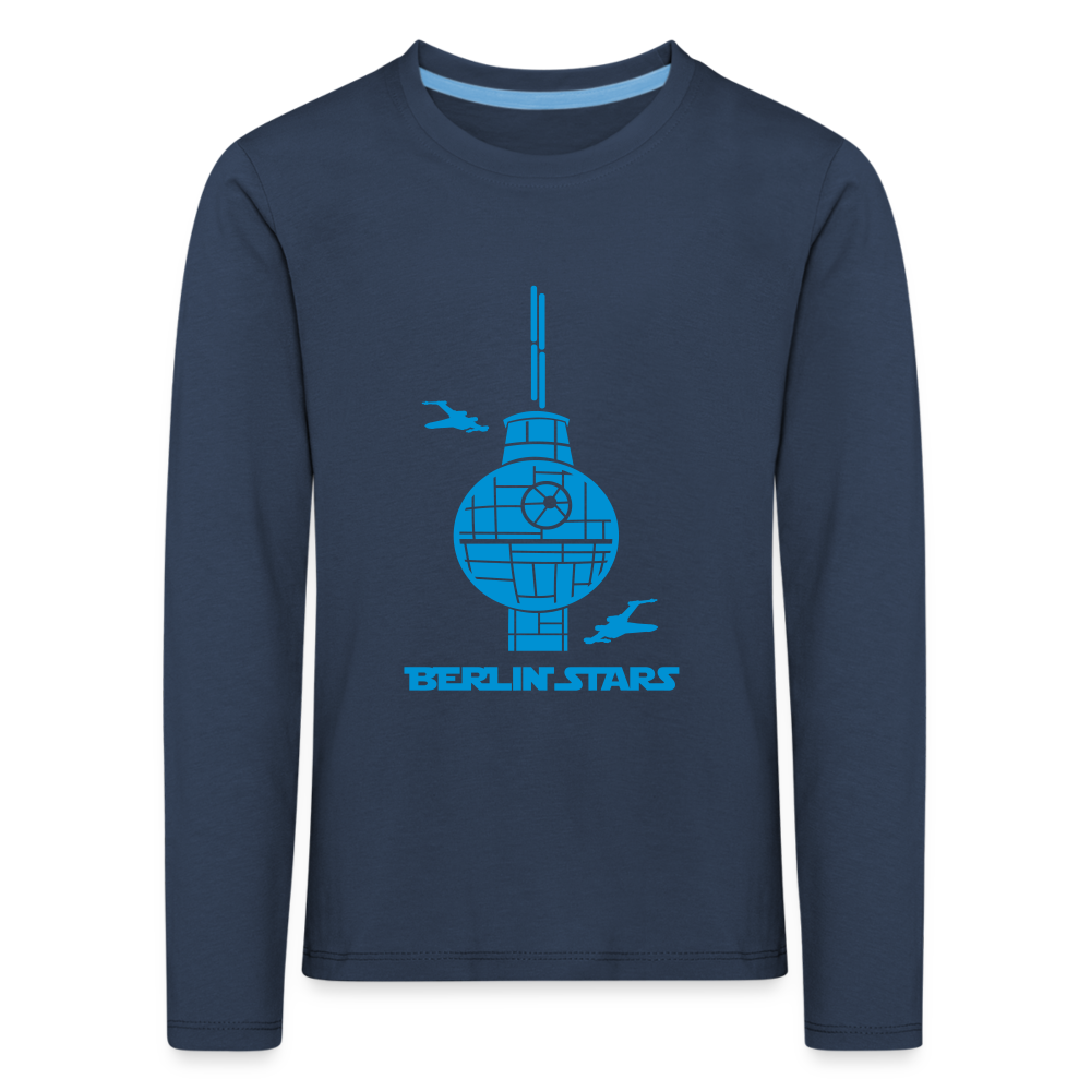 Das Berlin Stars Motiv auf einem Kinder Langarmshirt.