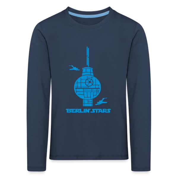 Das Berlin Stars Motiv auf einem Kinder Langarmshirt.