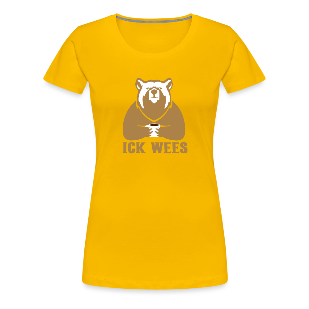 ick wees - Frauen Premium T-Shirt - sun yellow