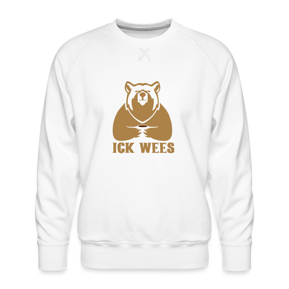 ick wees - Männer Premium Sweatshirt - white