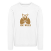 Ick Wees - Kinder Langarmshirt - white