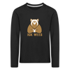 Ick Wees - Kinder Langarmshirt - black