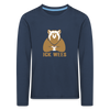 Ick Wees - Kinder Langarmshirt - navy